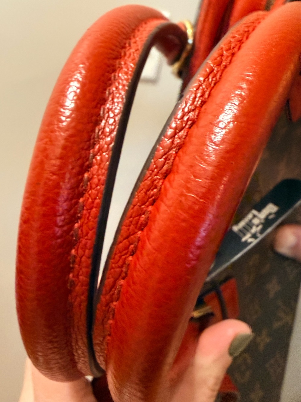*AUTHENTIC* LOUIS VUITTON - MONOGRAM RED TWO WAY BAG - Picture 12 of 16